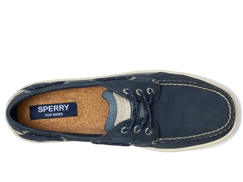 Image of Sperry Mens Billfish 3-Eye Boat Shoe Navy 10 Wide