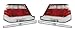 Rear Lights VR-1874 Tail Light Assembly Tail Lamp 1 Pair Driver And Passenger Side Complete Set Red White compatible with Mercedes-Benz W140 1995 1996 1997 1998