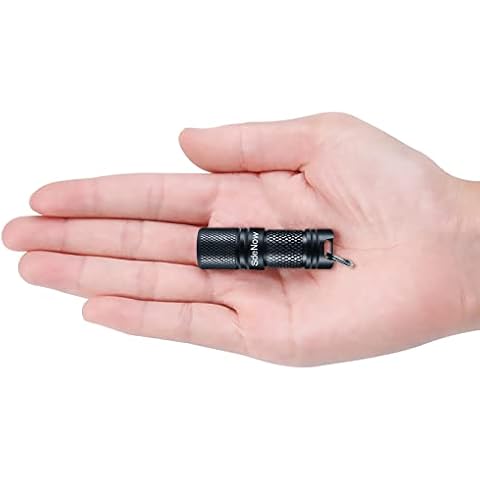 Mini Flashlight Keychain with Micro USB Rechargeable Tiny Flashlight Brightness can Achieve up to 200 lumens for EDC Torch (Black) Cover