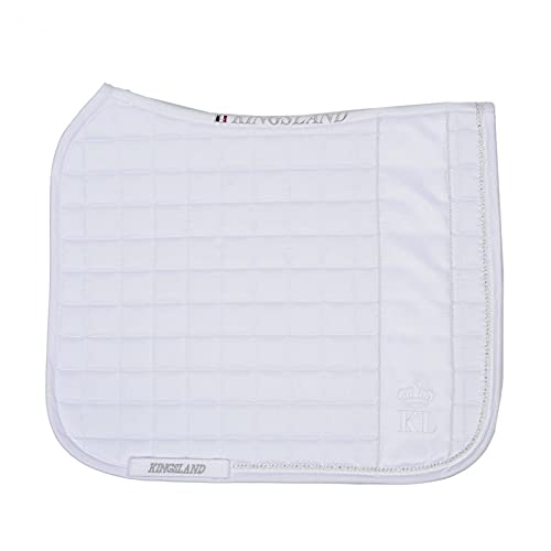 Tapis de selle dressage Kingsland blanc idéal pour vos concours