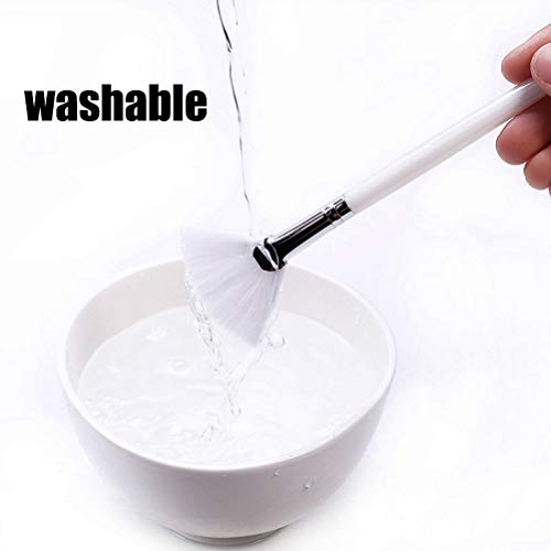 4 Pcs Facial Brushes Fan Mask Brushes, Soft Facial Applicator Brushes Tools For Peel Glycolic Mask Makeup #TOP2