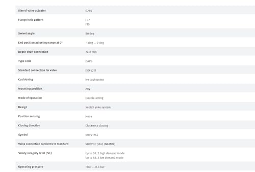 FESTO DAPS-0240-090-R-F0710 533422 Quarter Turn Actuator New