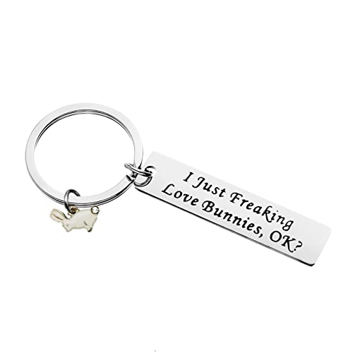 Mother's Day Gift Bunny Rabbit For Mom Keychain Bunny Birthday Keyring For Women Men Bunny Rabbit Lovers Gift For Best Friend Bunny Moms Animal Lovers Gift For Veterinarian Sister Pet Lover Keychain #TOP3