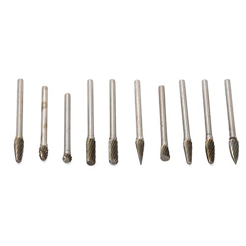 Juego de 10 fresas carburo 1/8" para grabado y torneado miniatura 3