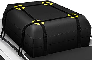 NABIYE Car Roof Bag Waterproof, Car Roof Box with Anti-Slip Mat and 6 Heavy-Duty Straps, Roof Bag Suitable for All Vehicle with/ Without Rack ( 15 Cubic feet/425 Liters )
