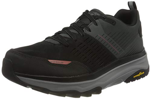 Skechers Men's Mid-Top Trainers Sneaker, Black Leather Synthetic Charcoal Trim, 9.5 #TOP21