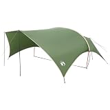 Wasserdichte Campingplane Grün 690 x 580 x 255 cm mit Stöcken