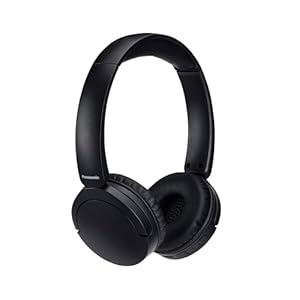 Panasonic HF630B, Kabelloser Street-Kopfhörer, On-Ear, eingebautes Mikrofon, Bluetooth 5.3, Multipoint, schwenkbares Design, bis zu 72 Stunden Wiedergabe, USB-C, Schwarz
