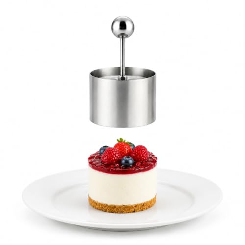 Molde Para Platos Fríos, Molde De Prensa Circular, Molde Para Pasteles, Accesorio Circular Cocina, Utensilios E Cocina, Moldes Tartar, Acero Inoxidable, Diámetro 6 Cm X 5 Cm Altura