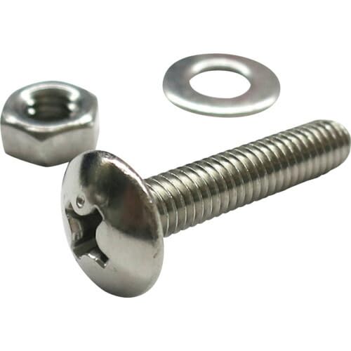 Daidohunt HP 10184292 Stainless Steel Machine Screws, Truss 3X8, 8 Pieces