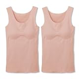 タンクトップ パット付き キレイラボ Fitte 綿混完全無縫製インナー