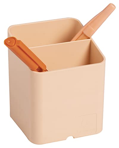 Pot à crayons corail Exacompta Aquarel pour organiser un bureau créatif