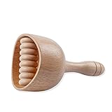 cococar Wood Therapy Swedish Massage Cup with Roller, Handheld Wooden Massage Cup, Wood Cupping Therapy Massage Tool, Anti-Cellulite, Lymphatic Drainage, Maderoterapia Colombiana, Muscle Pain Relief