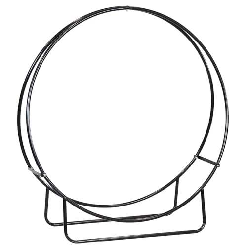 Support en acier revêtu pour extérieur rangement bûches de cheminée 101cm