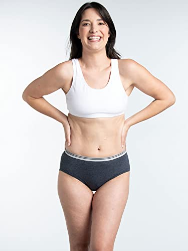 Fruit of the Loom Women's 6 Pack Heather Low-Rise Brief Panties