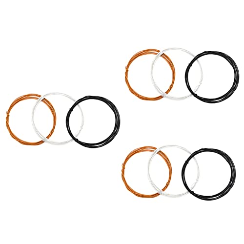 Câbles de pour guitare fil-enveloppé accessoires de réparation 9 pièces