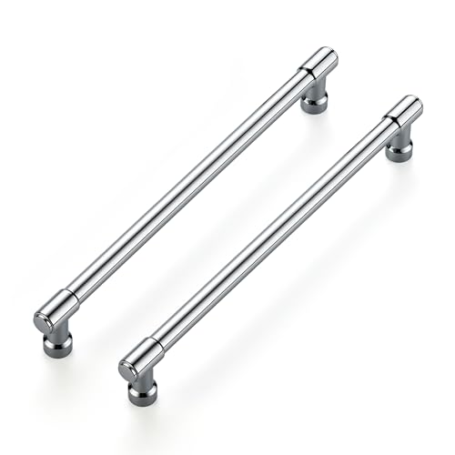Image of Ravinte 2 Pack 7-1 /2 Inch Hole Center Solid Kitchen Cabinet Handles Polished Chrome Dresser Pulls Cabinet Drawer Pulls for Kitchen Cupboard Hardware