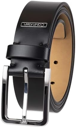 Calvin Klein Cinto masculino moderno minimalista com fivela cláss...