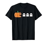 Halloween Gamer Pumpkin Eating Ghost Costume Men Boys Kids T-Shirt
