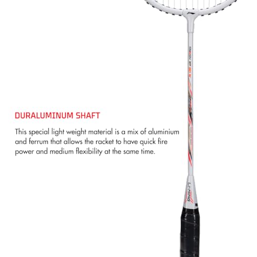 Li-Ning XP-IV Strung Badminton Racket White White/Silver - Image 4