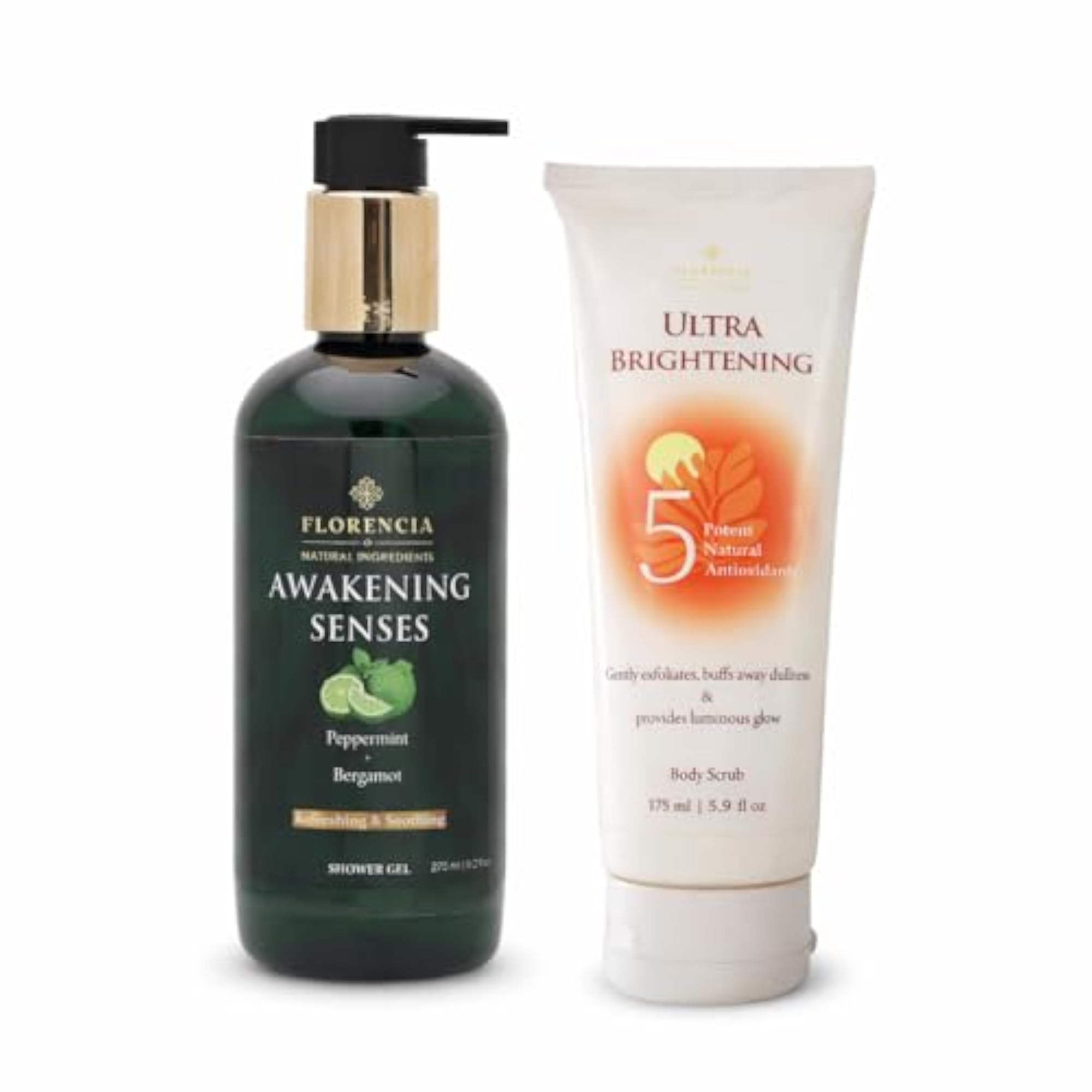 Ultra Brightening Body Scrub & Luxurious Body Wash Combo