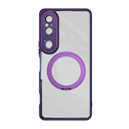 CYBERGARAGE�EFor Xperia 1 VIII �P�[�X �N���A �ϏՌ� �J�o�[ ���� ��̌^�����O�t�� �X�^���h�@�\ �V���v�� �w�ʃP�[�X �N���A�P�[�X For �G�N�X�y���A1 ��8����(�_�[�N�p�[�v��)