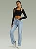 FUNUCA Straight Leg Jeans for Women,High Waisted W... #4