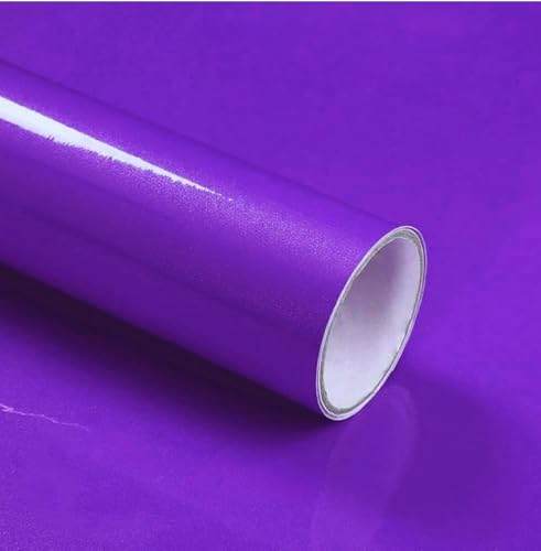 Image of ONETON Glossy Purple Contact Paper Decorative Self Adhesive Counter Top Peel and Stick Wallpaper for Kitchen Cabinets Shelf Drawer Liner Desk Dresser (Purple Glossy WP, 24x120 inch)