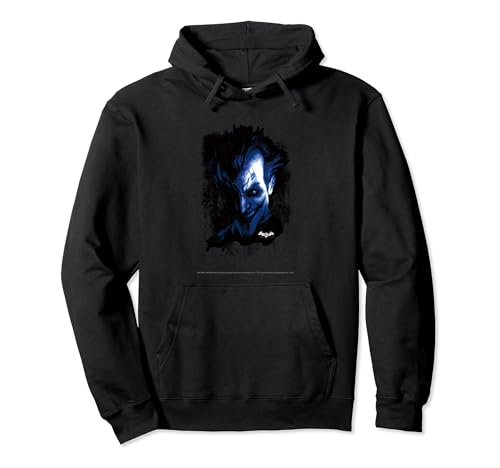 Batman Arkham Asylum Joker Face Distress Sudadera con Capucha