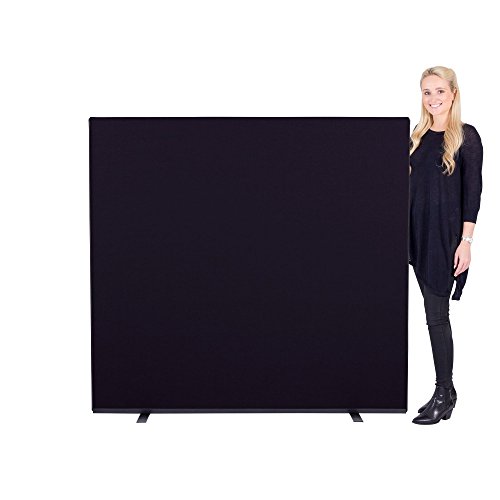 Panelwarehouse Office Partition Screen 1600mm W x 1200mm H Black Woolmix