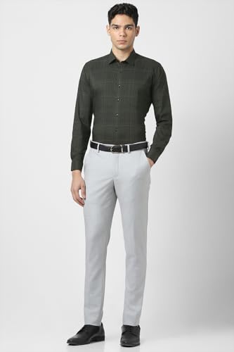 Image of Van Heusen Mens Checkered Full Sleeve Shirt | Timeless Pattern | Smart Comfortable Styling