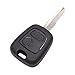 Imagen de sourcing map Carcasa de Llave de Coche 2 Botones Sin Cortado Mando de Recambio para Peugeot 106 206 306 307 405