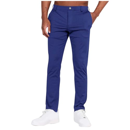 Chino homme élégant coupe droite coton uni de qualité supérieure