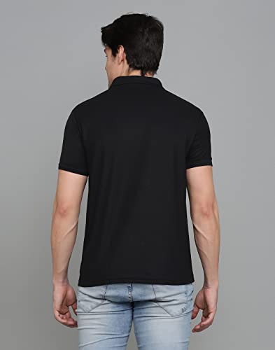 Image of INKKR Men's Polo Neck Half Sleeve Cotton Blend Regular Fit T-Shirt With Pocket