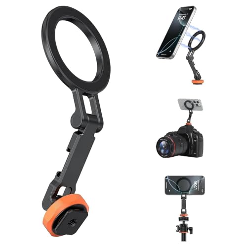 Image of yantralay Magnetic Phone Tripod Mount with 1 /4 inch Thread & Cold Shoe | 360 Rotating Mount for i-Phone 17 /16 /15 /14 /13 /12 & Android Phones