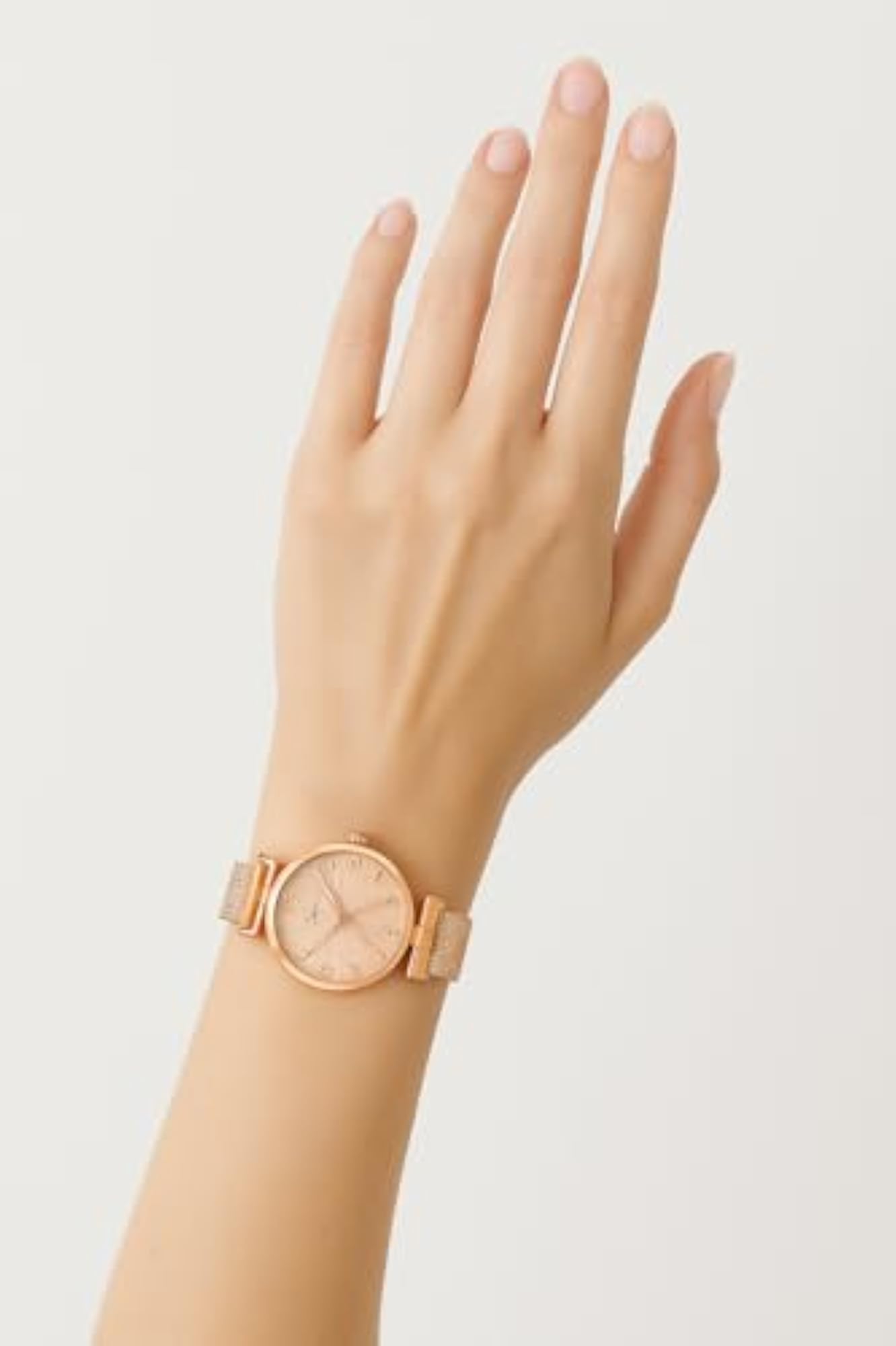 Rose Gold Fashion Watch for Women with Adjustable Mesh Strap