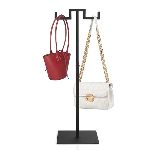 Polmart Countertop Adjustable Display Stand Stand for Purses/Handbags, Wreaths, Wigs, Hats and Crafts (Double-Arm, Black) by Polmart - Image 3