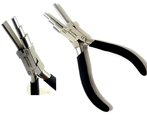 1 EA German Heavy Duty Bail Making Pliers -LITTLE WRAPPER LOOPING PLIER, 5, 7, 10MM LOOPS, WIRE WRAPPING JEWELRY PLIERS -WITH NON-SLIP COMFORT GRIP HANDLE