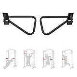 Fitvids Dip Bar Attachment for Squat Rack, Multi Grip for Strength Training, Pull up, Push up 2x2 inch Power Cage Squat Rack, Pair
