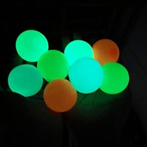 8 Stks Sticky Wall Balls,Squishy Glow Stress Relief Speelgoed,Fluorescerende Sticky Globbles Ball Stress Toy…