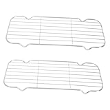 ELAYARD 2Stücke Backgitter Kühlregal für Lebensmittel Vielseitig Einsetzbar zum Grillen Braten und Backen Langlebiges Design für Hohe Temperaturen für Burger Steaks