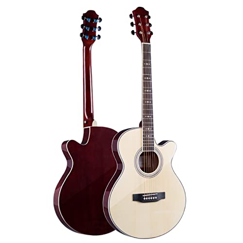 MEIeynt Guitare Acoustique 40″ pour débutant Adulte Adolescent Pleine Taille Guitarra Acustica avec Sac de Transport, accordeur, médiators, Cordes, capodastre, Tissu, Sangle Main Droite – Naturel - Les Beatles, Paul McCartney, John Lennon, RIngo Starr, George Harrison MEIeynt Guitare Acoustique 40" pour débutant Adulte Adolescent Pleine Taille Guitarra Acustica avec Sac de Transport, accordeur, médiators, Cordes, capodastre, Tissu, Sangle Main Droite - Naturel
