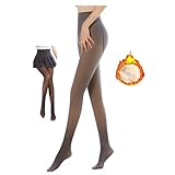 Strumpfhosen Damen Winter Thermo Gefütterte Thermostrumpfhosen: Dicke Fleece Strumpfhose Damen Winter Warme Hautfarben Blickdichte Strumpfhose Leggins