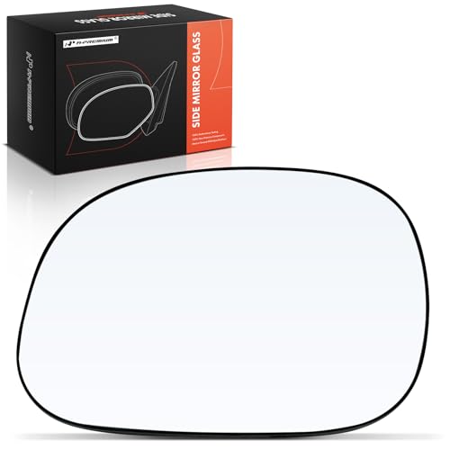 A-Premium Left Driver Side Non-Heated Mirror Glass with Backing Plate - Compatible with Ford F-150 1997-2003, F-150 Heritage 2004, F-250 1997-1999, Expedition & Lincoln Navigator, Non-Towing Mirror by A-Premium - Used condition - US$21.24