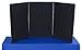 Displays2go 3-Panel Tabletop Exhibition Board, 72 x 36 Inches Velcro-Receptive Fabric, Black and Gray (3P7236BKGR)