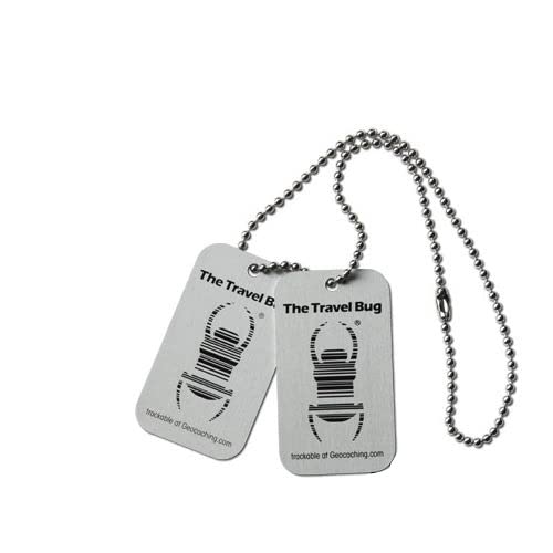 geo-versand Geocaching Travel Bug Silber mit Copytag Origin Standard Travelbug TB Zecke