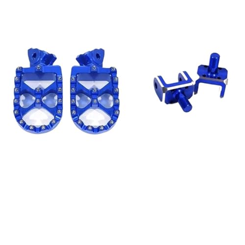 FULUSIC Reposapiés Moto para Estriberas Surron Estriberas Pedales Apoyo Soporte Bicicleta Eléctrica Scooter Moto Cross Motocicletas Accesorios Todoterreno Pedales Reposapies Moto(Blue Pedals or BRAC)
