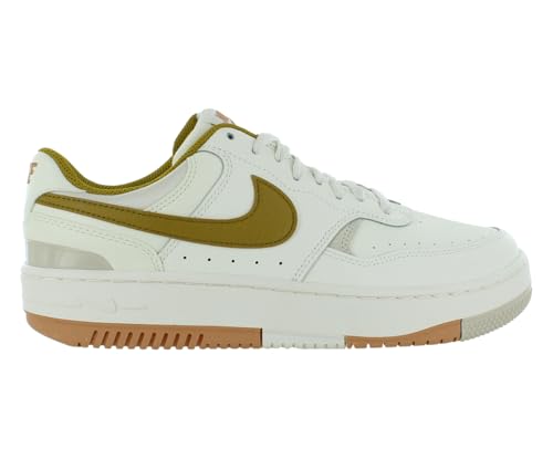 Image of Nike Gamma Force Leather Womens Shoes Size 6.5, Color: Sail /Bronzine /Light Orewood Brown-White