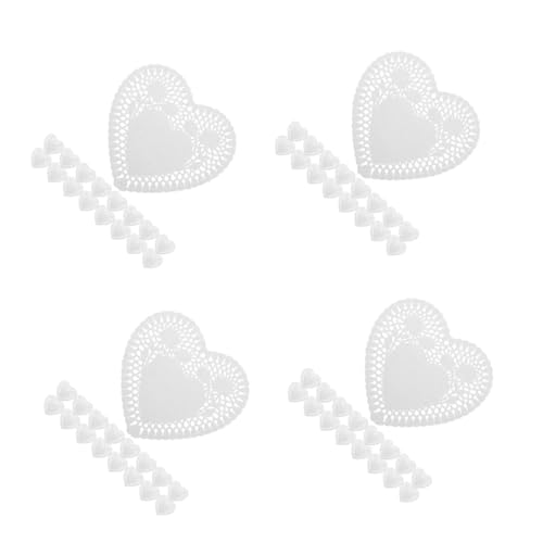 Alipis 4 Juegos 4 Juegos De Tapetes De Papel Para Base De Tarta Papel Absorbente De Aceite Para Alimentos Fritos Suministros Para Hornear Para El Día De San Valentín 100 piezas*4