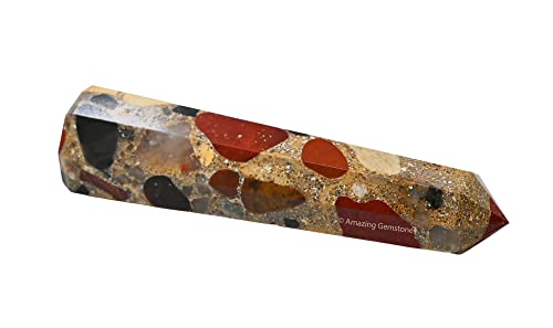 Image of Amazing Gemstone Spotted Jasper Crystal Towers - Natural Healing Crystal Point Obelisk for Reiki Healing and Crystal Grid (3 inch to 4 inch INCH)